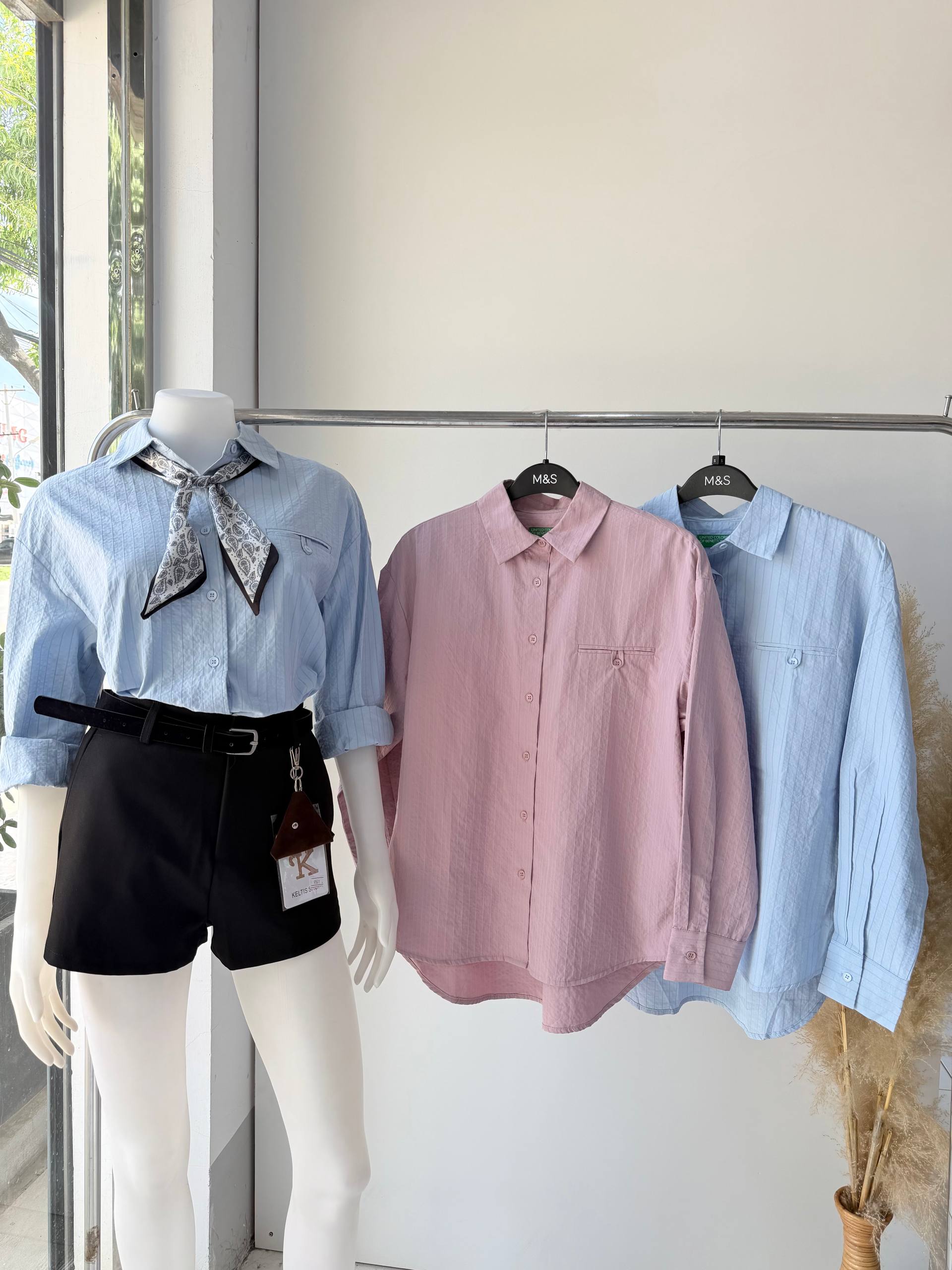 Fine Stripe Boyfriend Shirt